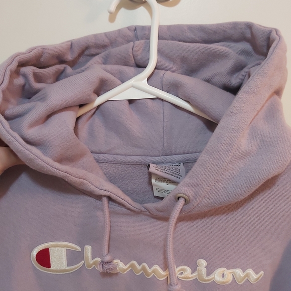 Champion Light Purple Cotton Hoodie Size Small (S) - Picture 6 of 7